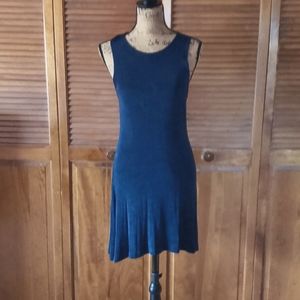 Jersey knit pull on very teal large dress